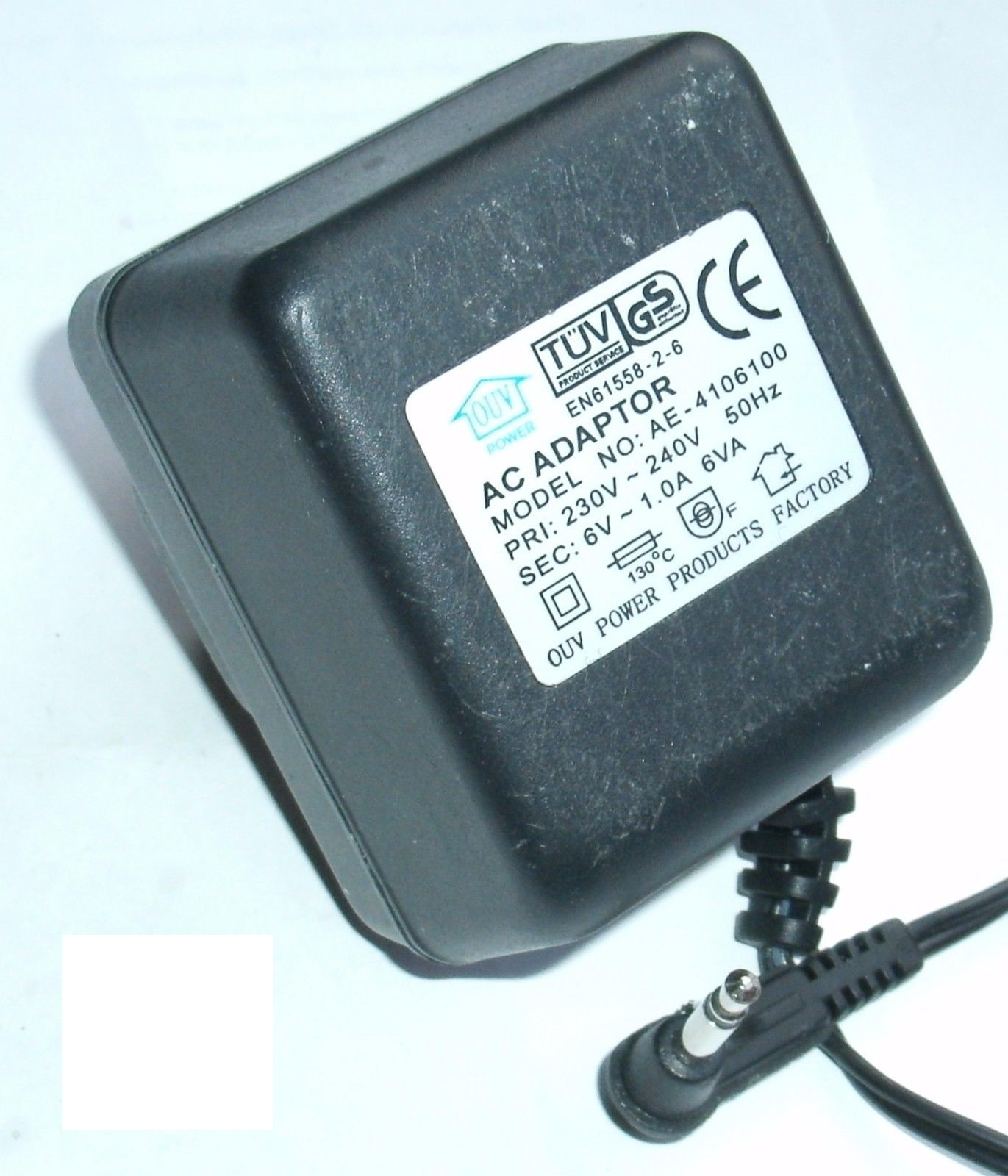 *Brand NEW* AE-4106100 6V 1.0A 6VA AC ADAPTER Power Supply - Click Image to Close